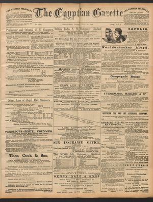 The Egyptian gazette vom 29.07.1892