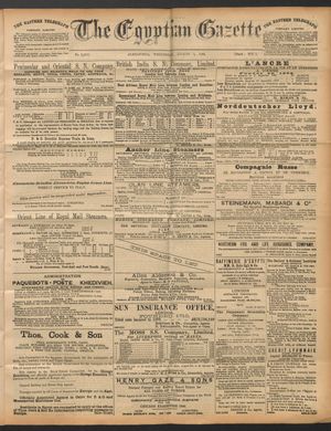The Egyptian gazette vom 03.08.1892