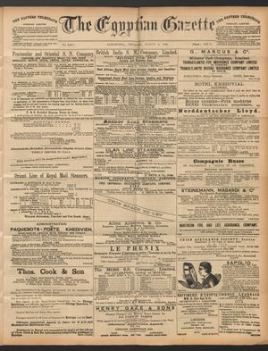 The Egyptian gazette vom 04.08.1892