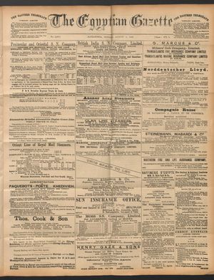 The Egyptian gazette vom 08.08.1892