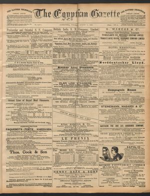 The Egyptian gazette vom 09.08.1892