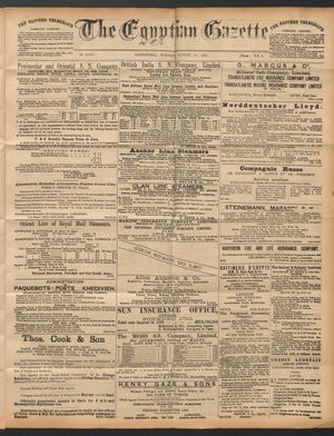 The Egyptian gazette vom 15.08.1892