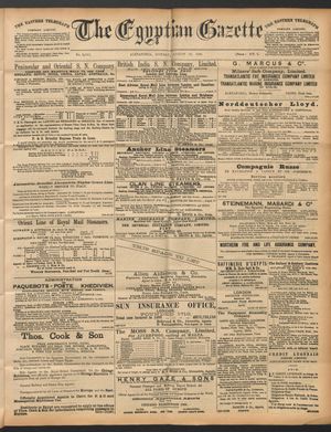 The Egyptian gazette on Aug 22, 1892