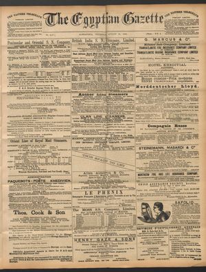 The Egyptian gazette vom 25.08.1892