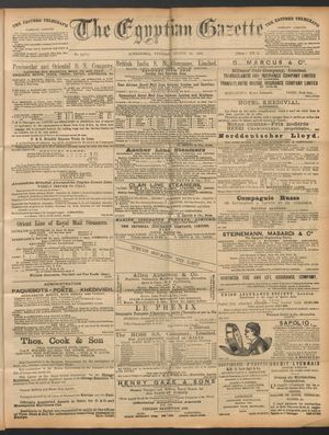 The Egyptian gazette vom 30.08.1892