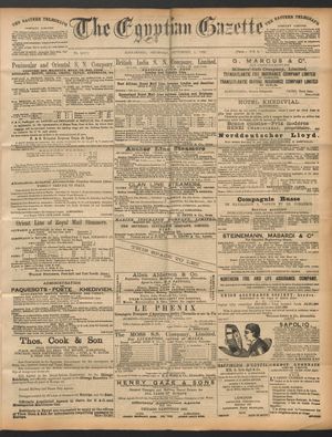 The Egyptian gazette on Sep 1, 1892
