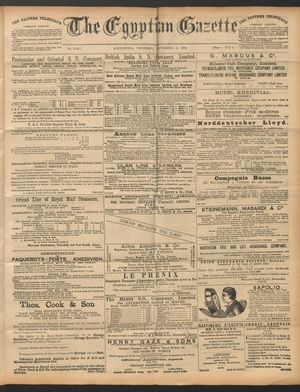 The Egyptian gazette vom 08.09.1892