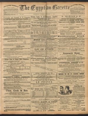 The Egyptian gazette vom 13.09.1892