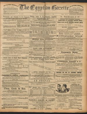 The Egyptian gazette vom 15.09.1892