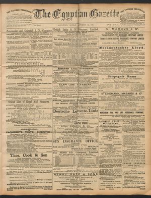 The Egyptian gazette vom 19.09.1892
