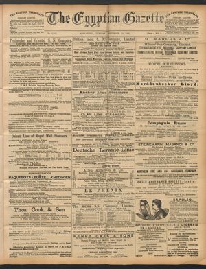 The Egyptian gazette on Sep 20, 1892