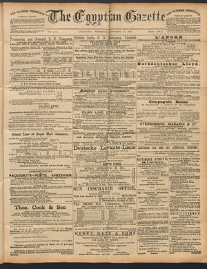 The Egyptian gazette vom 21.09.1892