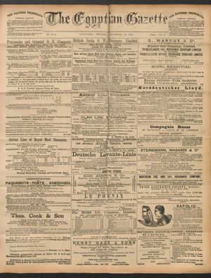 The Egyptian gazette vom 22.09.1892