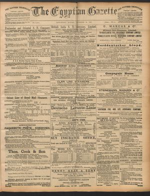 The Egyptian gazette vom 26.09.1892
