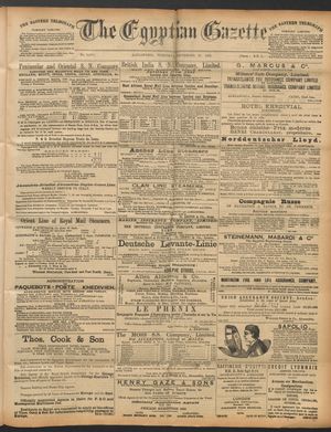 The Egyptian gazette vom 27.09.1892