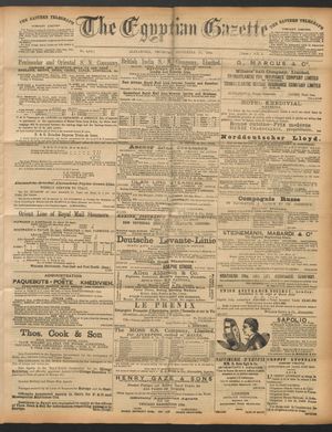 The Egyptian gazette vom 29.09.1892