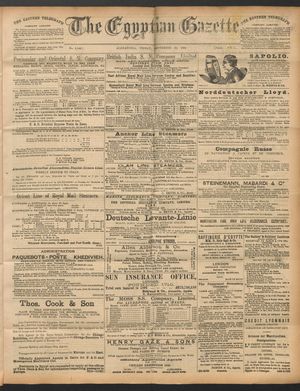 The Egyptian gazette vom 30.09.1892