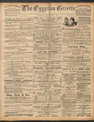 The Egyptian gazette vom 07.10.1892