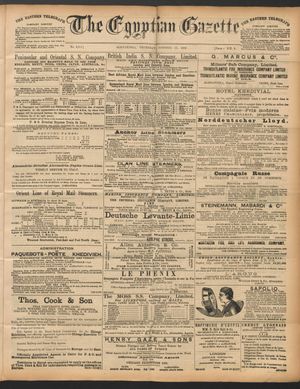 The Egyptian gazette vom 13.10.1892