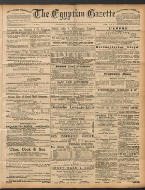 The Egyptian gazette vom 19.10.1892