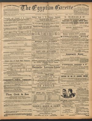 The Egyptian gazette vom 20.10.1892