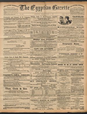 The Egyptian gazette vom 21.10.1892
