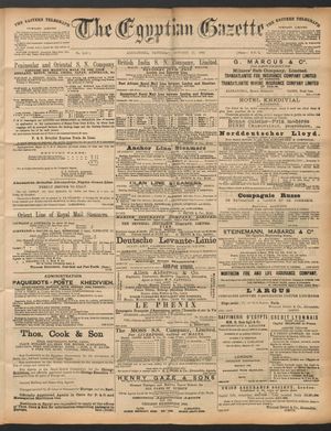 The Egyptian gazette vom 22.10.1892