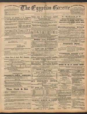 The Egyptian gazette vom 24.10.1892