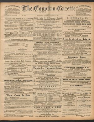 The Egyptian gazette vom 25.10.1892