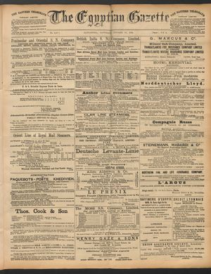 The Egyptian gazette vom 29.10.1892