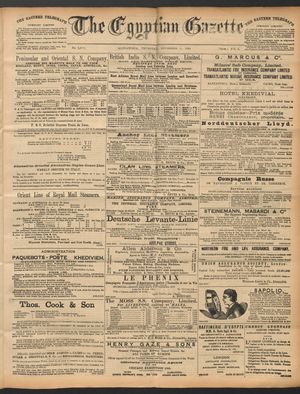 The Egyptian gazette vom 03.11.1892