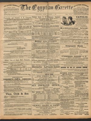 The Egyptian gazette vom 04.11.1892