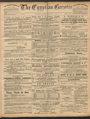 The Egyptian gazette vom 05.11.1892