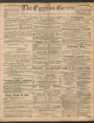 The Egyptian gazette vom 09.11.1892