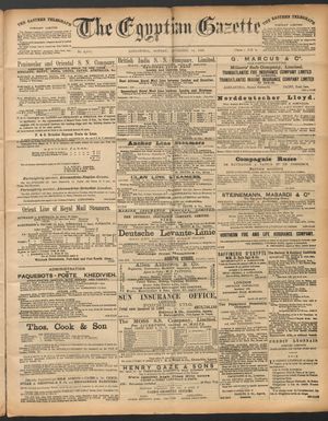 The Egyptian gazette on Nov 14, 1892