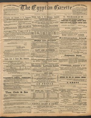 The Egyptian gazette vom 15.11.1892