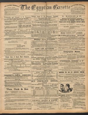 The Egyptian gazette vom 17.11.1892
