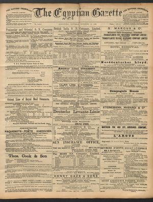 The Egyptian gazette vom 19.11.1892