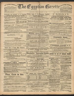 The Egyptian gazette vom 21.11.1892