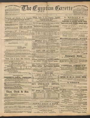 The Egyptian gazette vom 22.11.1892