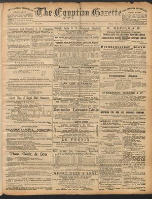 The Egyptian gazette vom 28.11.1892