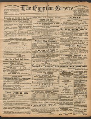 The Egyptian gazette vom 30.11.1892