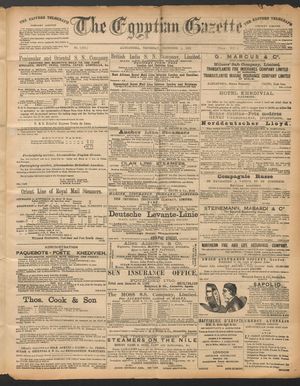 The Egyptian gazette vom 01.12.1892