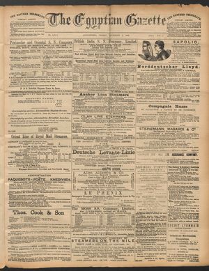 The Egyptian gazette vom 02.12.1892