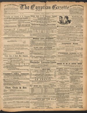 The Egyptian gazette vom 09.12.1892