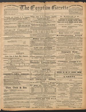 The Egyptian gazette vom 10.12.1892