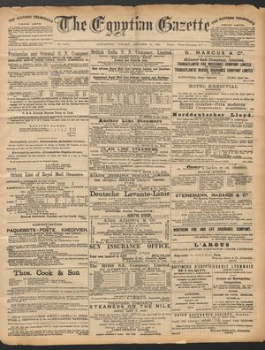 The Egyptian gazette vom 13.12.1892