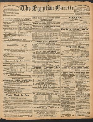 The Egyptian gazette vom 14.12.1892