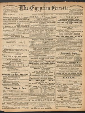 The Egyptian gazette vom 17.12.1892