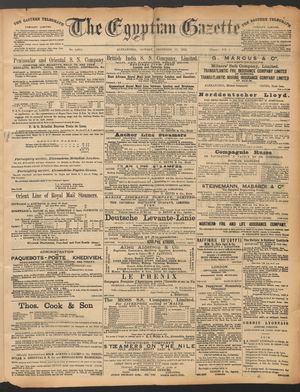 The Egyptian gazette vom 19.12.1892